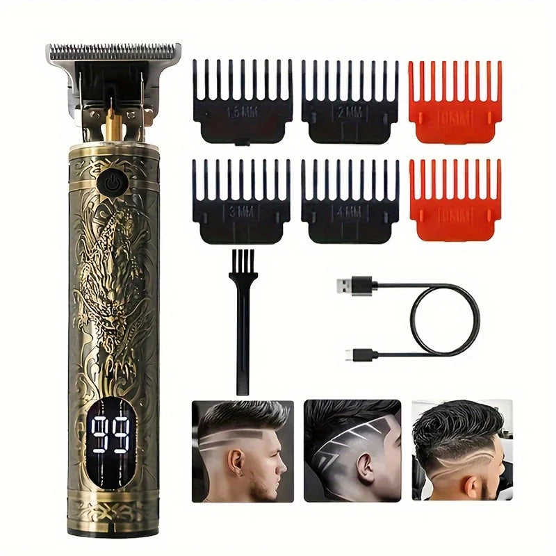 Máquina barbeador de cortar cabelo e fazer barba profissional de alta potencia e durabilidade dragon