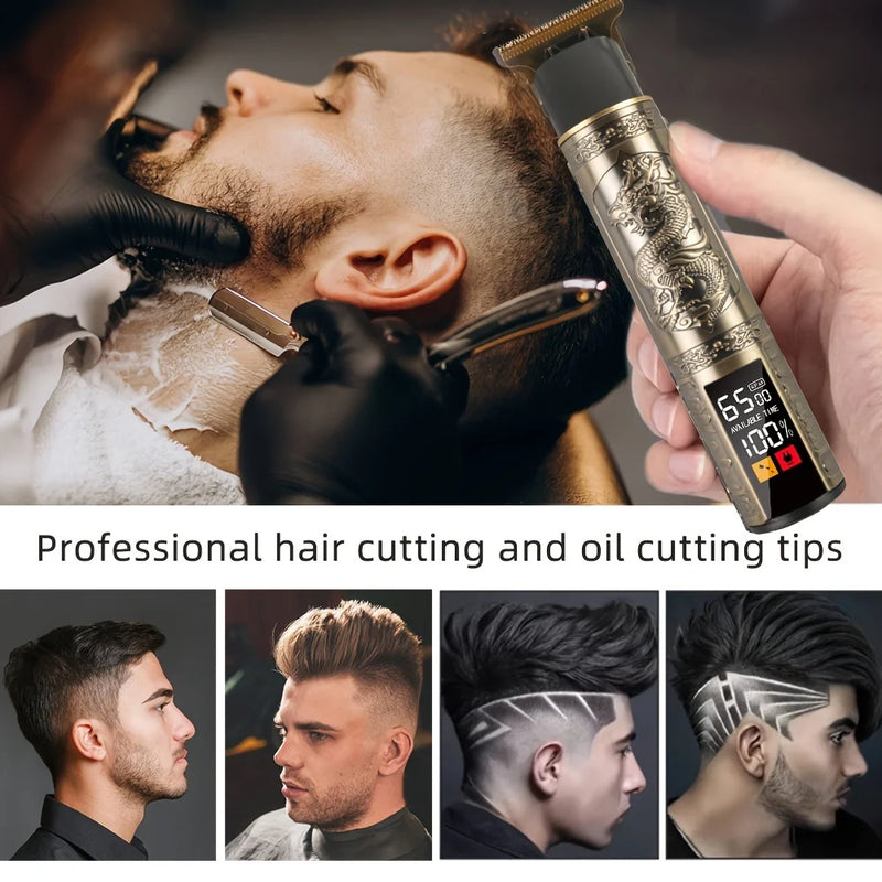 Máquina barbeador de cortar cabelo e fazer barba profissional de alta potencia e durabilidade dragon