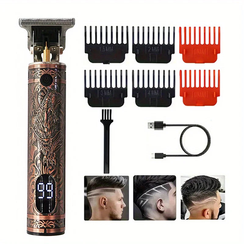 Máquina barbeador de cortar cabelo e fazer barba profissional de alta potencia e durabilidade dragon